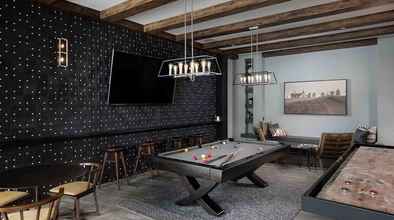 Entertainment Lounge with Billiards and Games